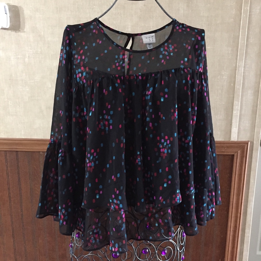 A New Day Ruffle Blouse Sz XS